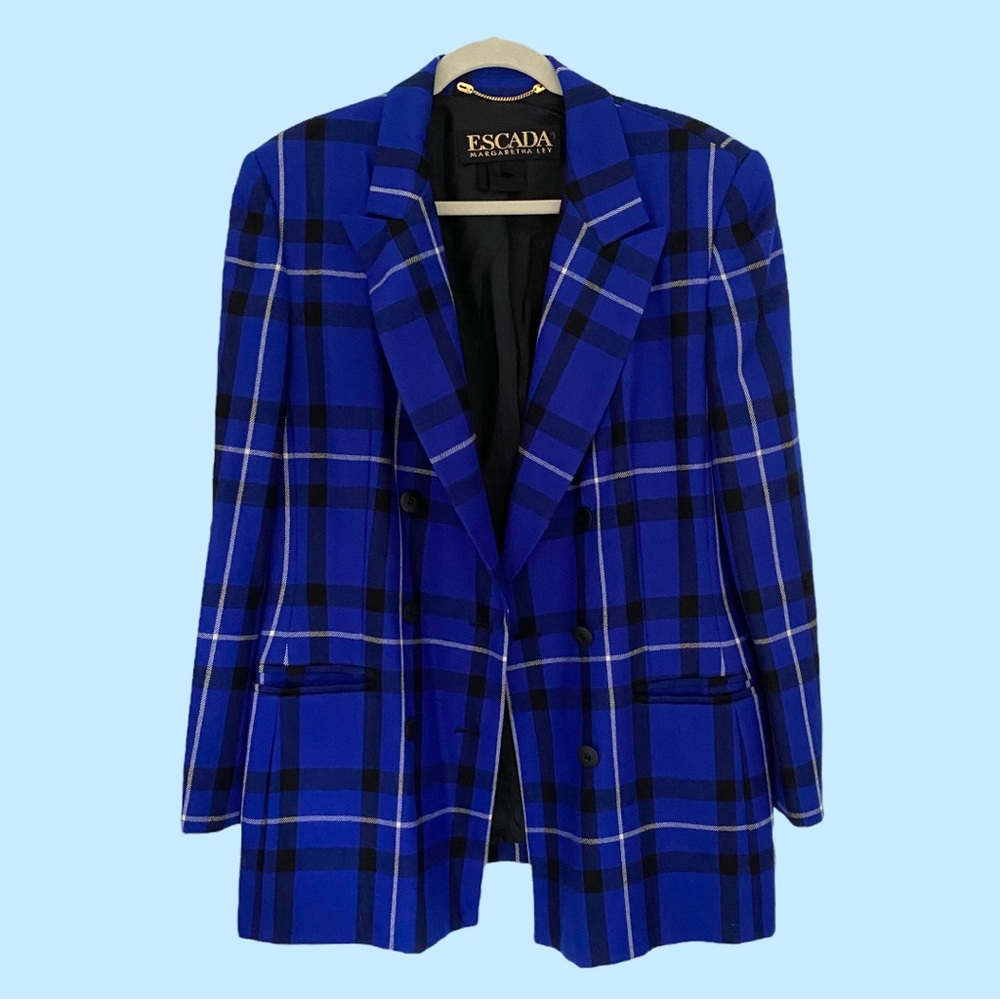 80s double breasted ESCADA wool blazer